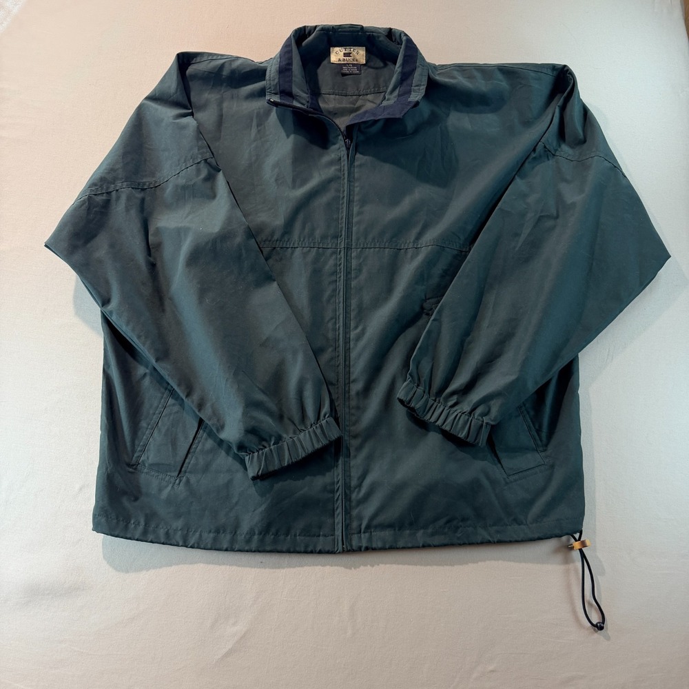 Cutter & Buck Vintage‎ Zip Jacket Green Lined Lightweight Windbreaker L/G